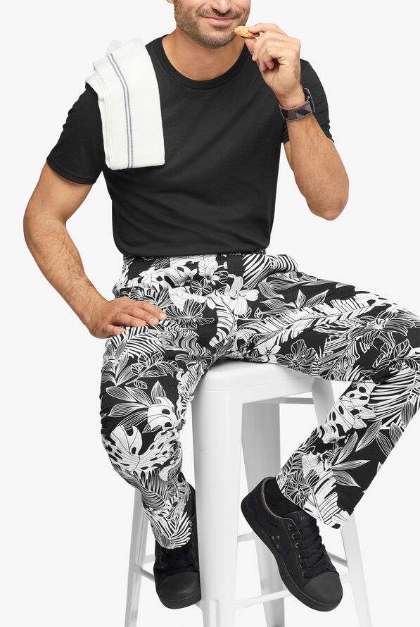 Pantalón estampado de chef UA CHEF™ Jungle Paradise de corte holgado con 4 bolsillos para hombre - null - 4