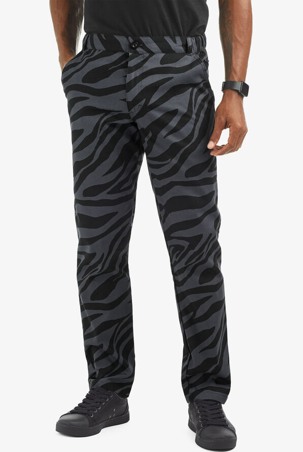 Pantalón estampado de chef UA CHEF™ Zebra Executive con 4 bolsillos para hombre - null - 1