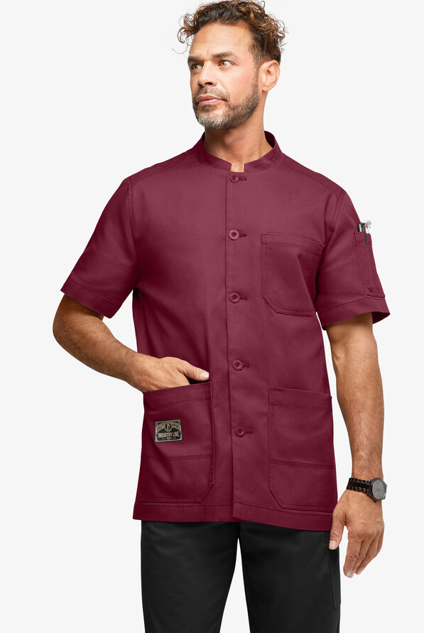 Chaqueta de chef manga corta Industry Line para hombre - True Burgundy - 1