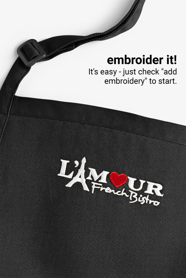 On The Line Chef Unisex Bar Chef Apron - Black - 2
