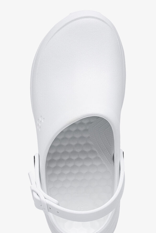 Joybees Work Unisex White Black Clogs - null - 2