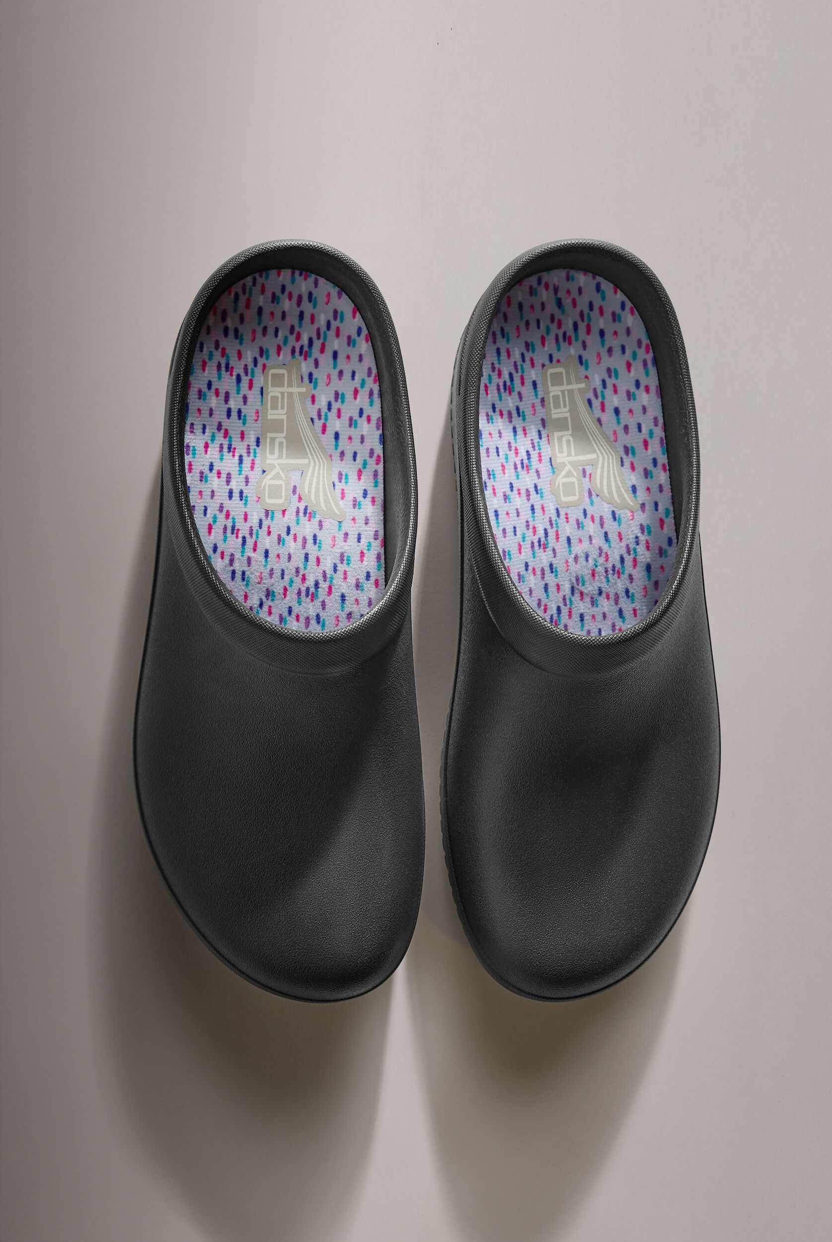 Dansko Women's Kaci SR Black Backless Clogs, Non-Slip Nursing Shoes