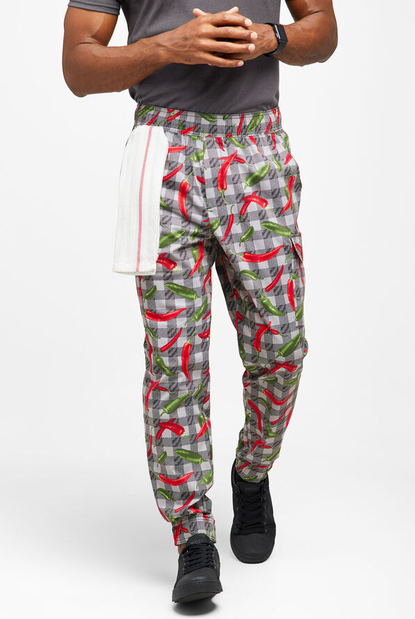 Pantalón de chef CHEF 360 Mixed Peppers STRETCH estilo jogger con 7 bolsillos para hombre - null - 1