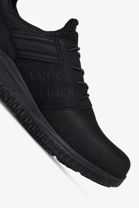 Skechers Work Men's DELSON 3.0 SR Black Bungee Athletic Slip On Shoes