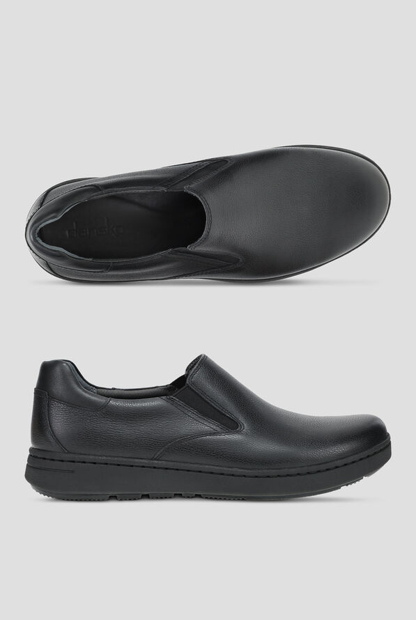 Dansko Mens Thomas Waterproof Slip Resistant Slip-on Shoe - Black - 1