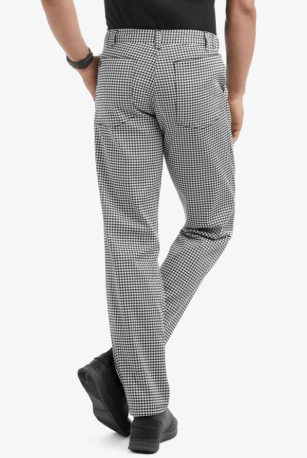 UA CHEF™ Houndstooth Men's 4-Pocket Slim Executive Printed Chef Pants - null - 2