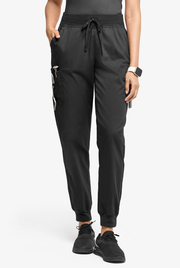 Pantalón de gastronomía Industry Line STRETCH estilo jogger con 5 bolsillos para mujer - Black - 1