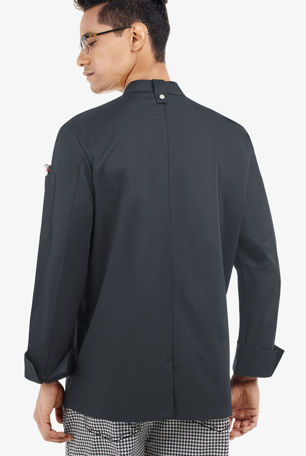 Chaqueta reversible manga larga de gastronomía CHEF 360 STRETCH con 2 bolsillos y doble abotonadura para hombre - Pewter - 2
