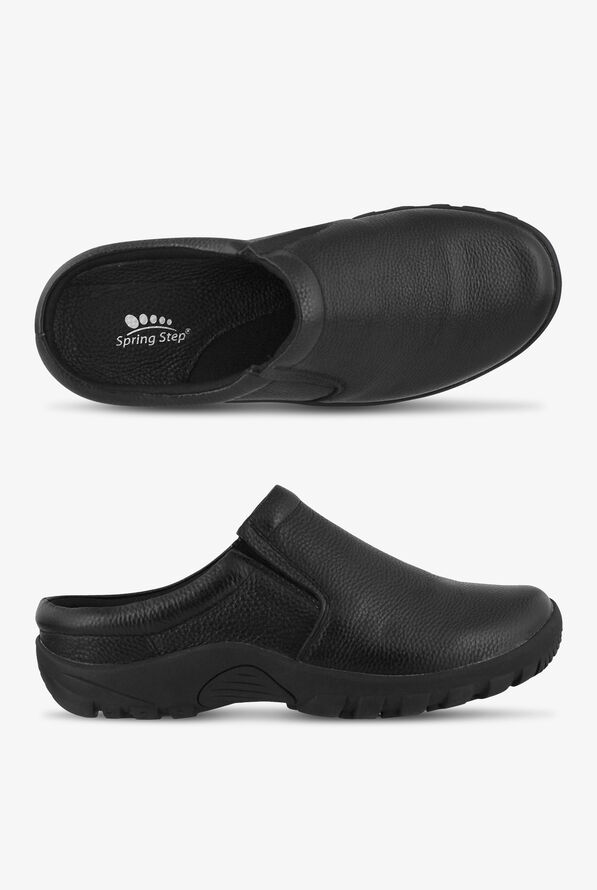 Spring Step Professional Blaine Men's Slip On Chef Shoes - Black - 1