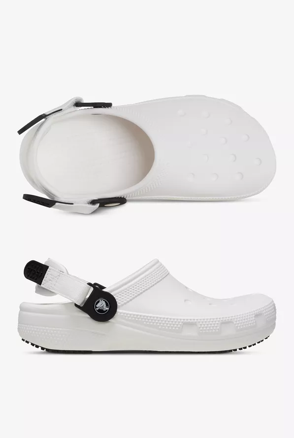 Crocs Unisex Classic Work White Clogs, Nursing Footwear Crocs Unisex Classic Work White Clogs, Nursing Footwear