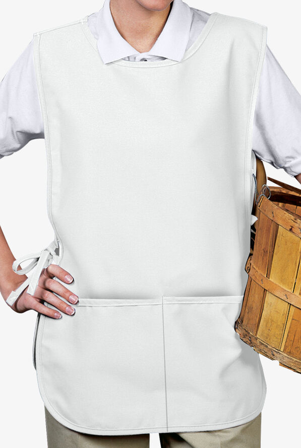 Chef Uniforms Unisex 2-Pocket Cobbler Full-Rounded Chef Apron - White - 1