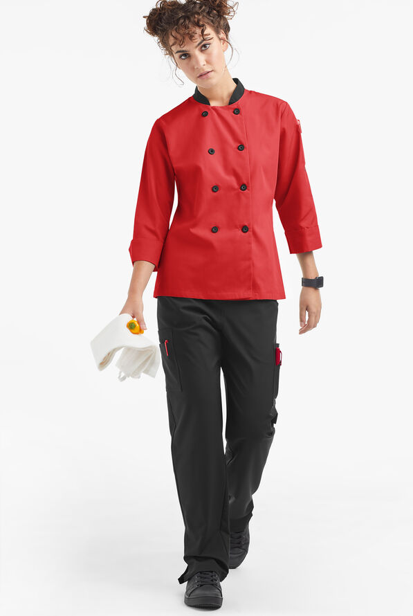 Women's Double Breasted 3/4 Sleeve Chef Coat Women's Chef Coats