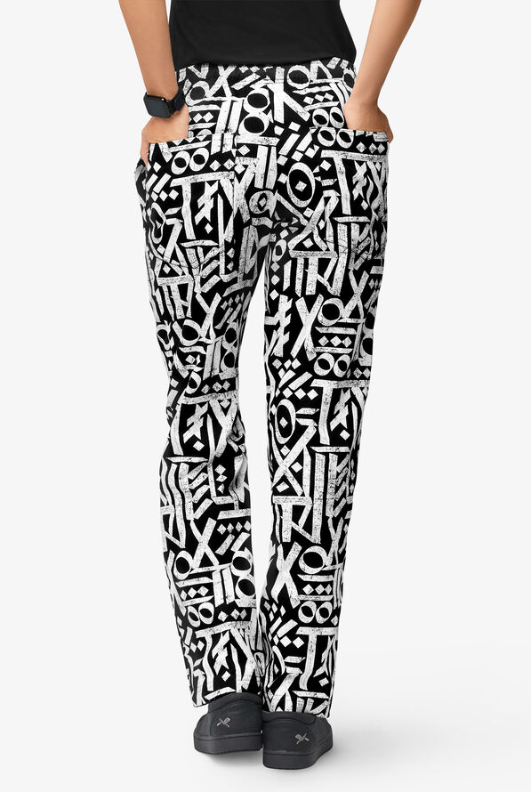 Pantalón estampado de chef UA CHEF™ Cali Graffiti Black con 4 bolsillos para mujer - null - 3