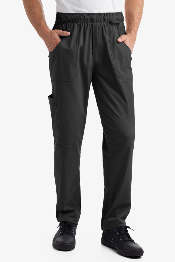 Industry Line Men's 7-Pocket STRETCH Utility Cargo Chef Pants - Black - 2