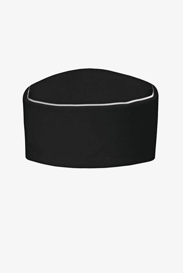 UA CHEF™ Black w/ White Piping Unisex 100% Cotton Skull Caps - null - 1