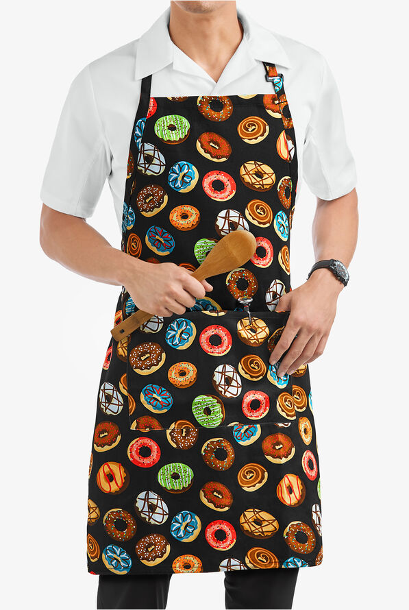 UA CHEF™ Donut Shop Unisex 2 Pocket Adjustable Bib Printed Chef Apron - null - 1