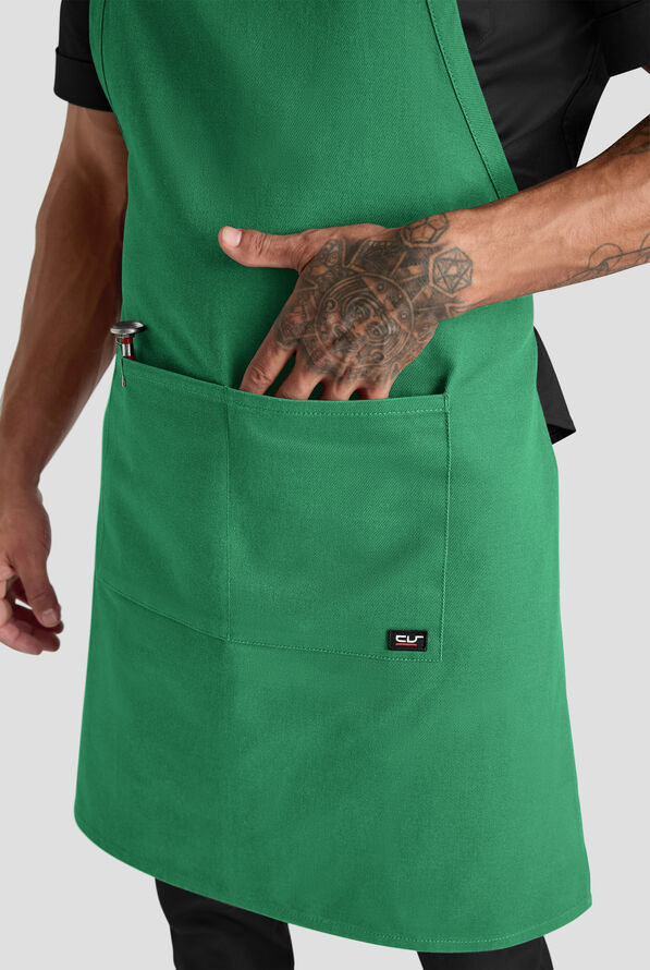Industry Line Cavalry Twill Unisex Adjustable Bib Apron - Pistachio Green - 3