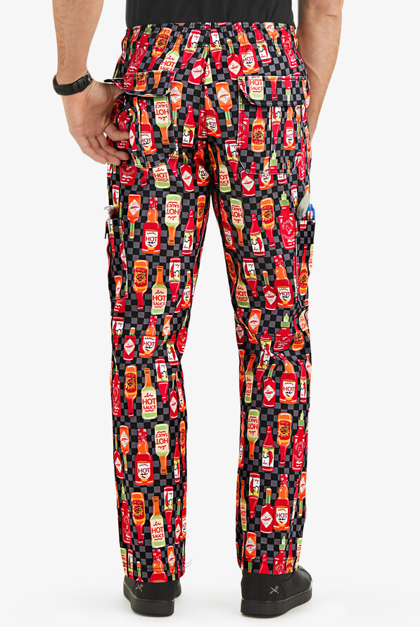 UA CHEF&trade; Saucy Men's 7-Pocket Utility Printed Chef Pants - null - 3