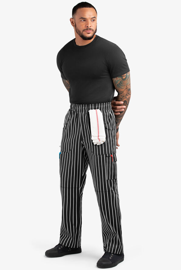 Pantalón estampado de chef UA CHEF™ Chalk Stripe con 7 bolsillos para hombre - null - 2