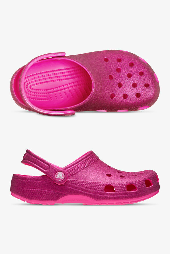 Crocs Women's Classic Pink Crush Glitter Nursing Clogs - null - 1
