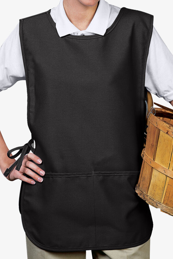 Chef Uniforms Unisex 2-Pocket Cobbler Full-Rounded Chef Apron - Black - 1