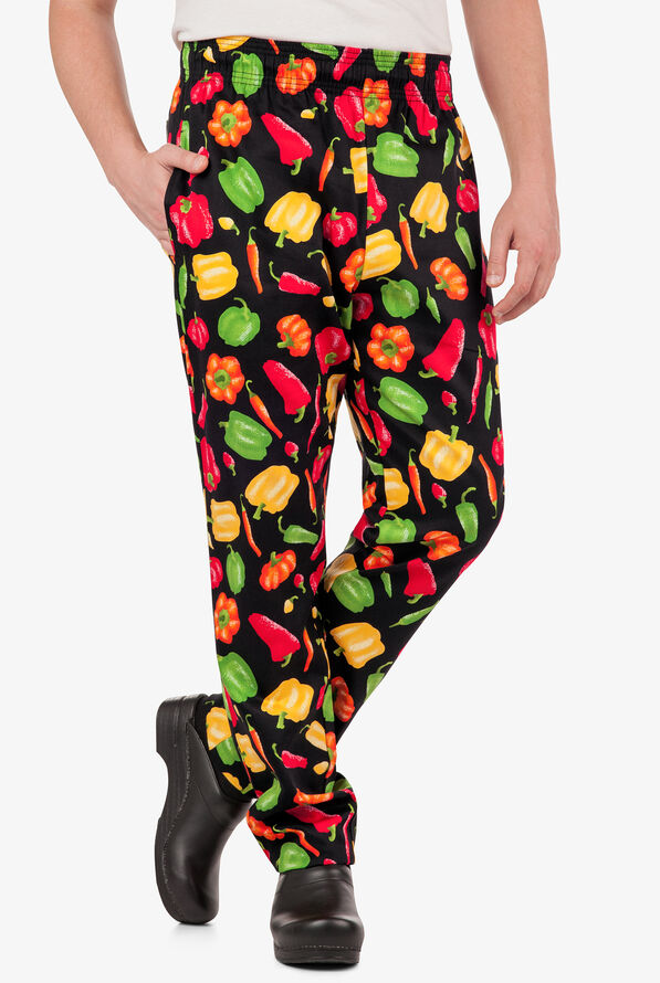 UA CHEF™ Peppers Men's 4-Pocket Baggy Printed Chef Pants - null - 1