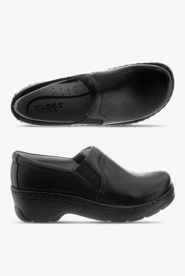 Klogs Women's Naples Smooth Leather Clogs - Black - 1