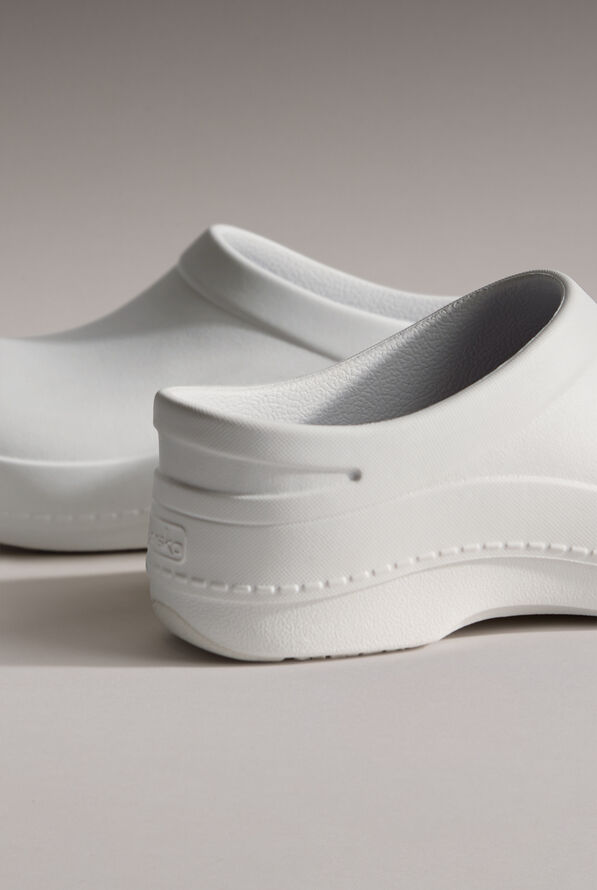 Dansko Women's Kaci SR White Backless Clogs - White - 8