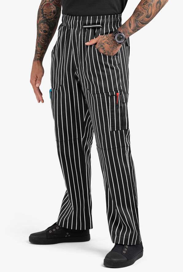Pantalón estampado de chef UA CHEF™ Chalk Stripe con 7 bolsillos para hombre - null - 1