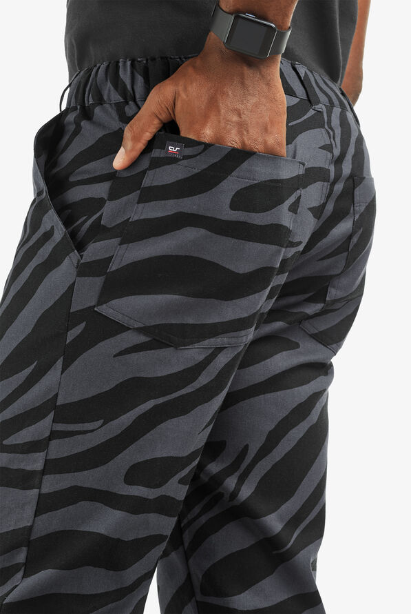Pantalón estampado de chef UA CHEF™ Zebra Executive con 4 bolsillos para hombre - null - 3
