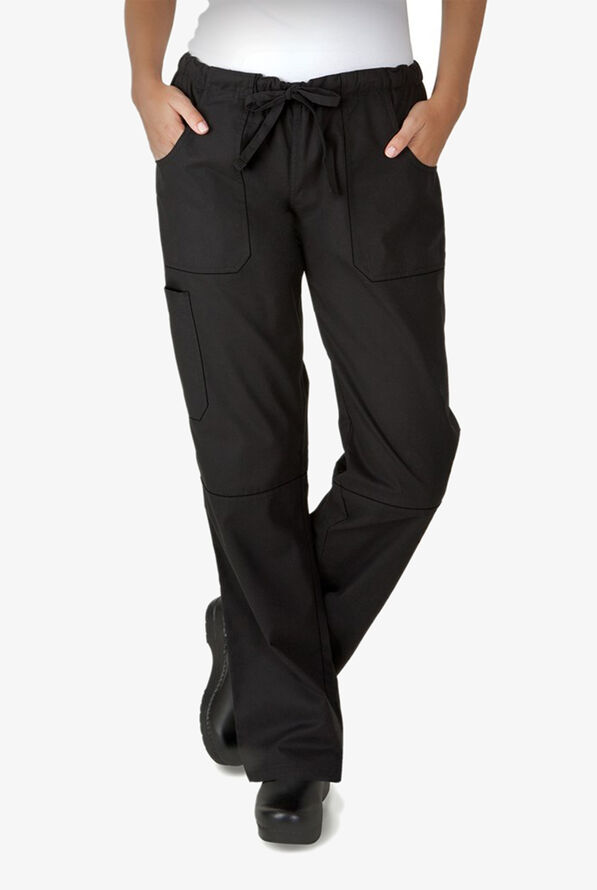 Pantalón de gastronomía CHEF 360 STRETCH con cordón y 6 bolsillos para mujer - Black - 1