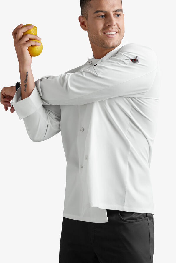 Chaqueta reversible manga larga de gastronomía CHEF 360 STRETCH con 2 bolsillos y doble abotonadura para hombre - White - 5
