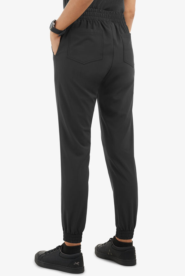 Pantalón de gastronomía CHEF PERFORMANCE STRETCH estilo jogger con 5 bolsillos para mujer - Black - 2