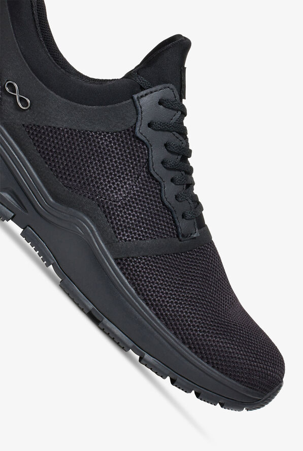 Infinity Men's Fly Black on Black Athletic Lace Up Shoes - null - 3