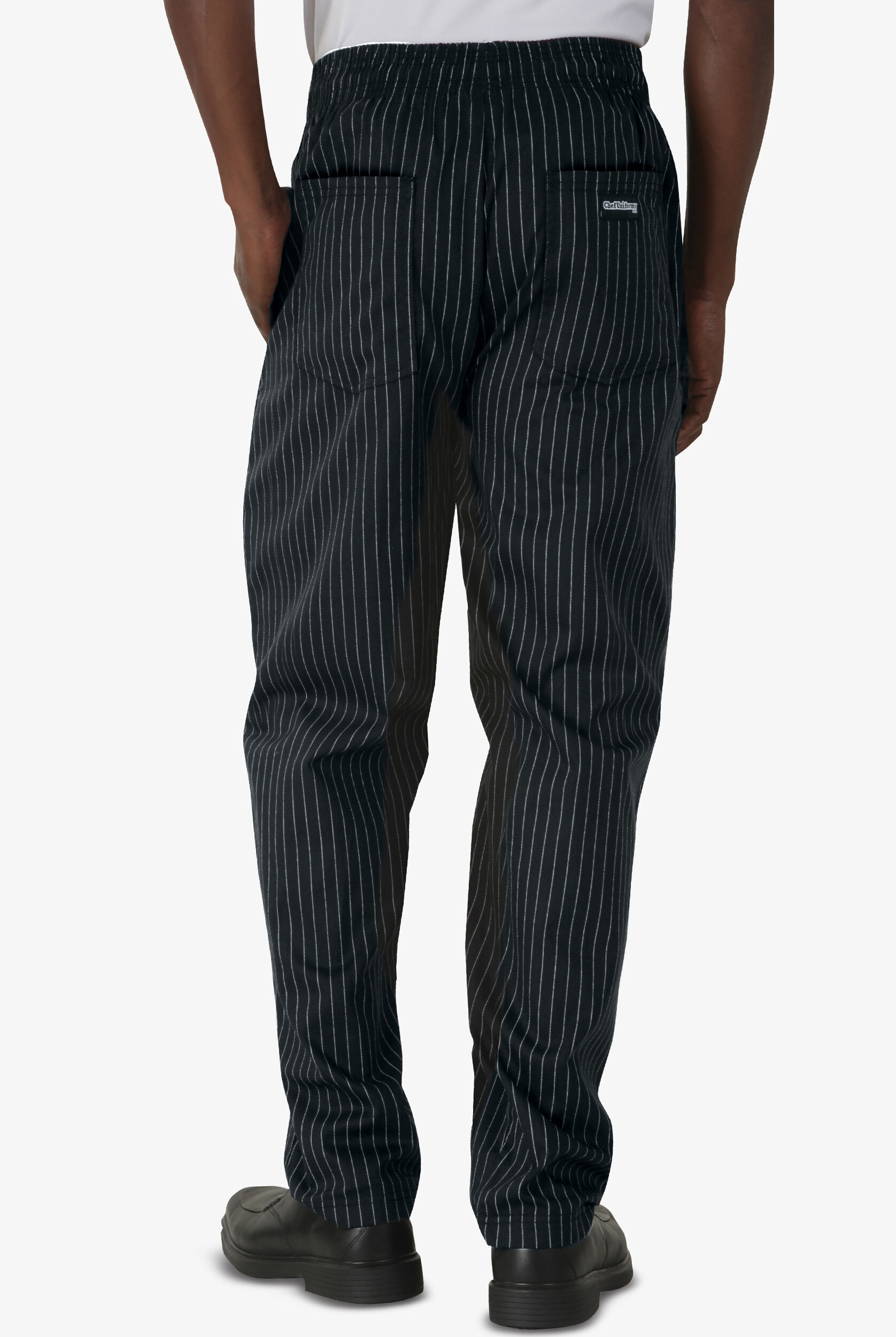 pinstripe chef pants