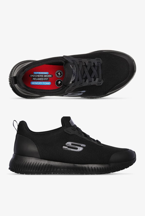 Skechers Work Women's Squad SR Athletic Slip On Shoes - Black - 1