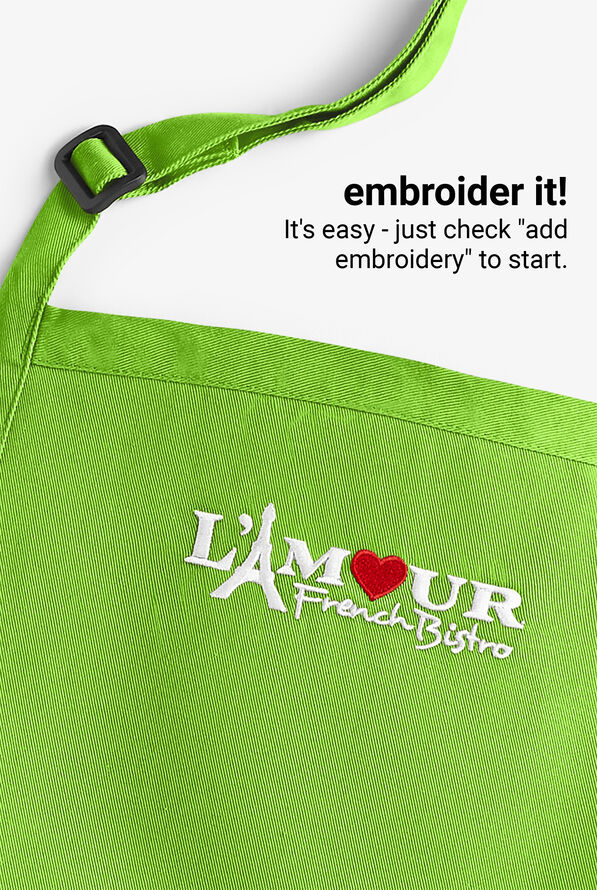 Delantal unisex de gastronomía a la cintura Front of the House con 3 bolsillos - Apple Green - 2
