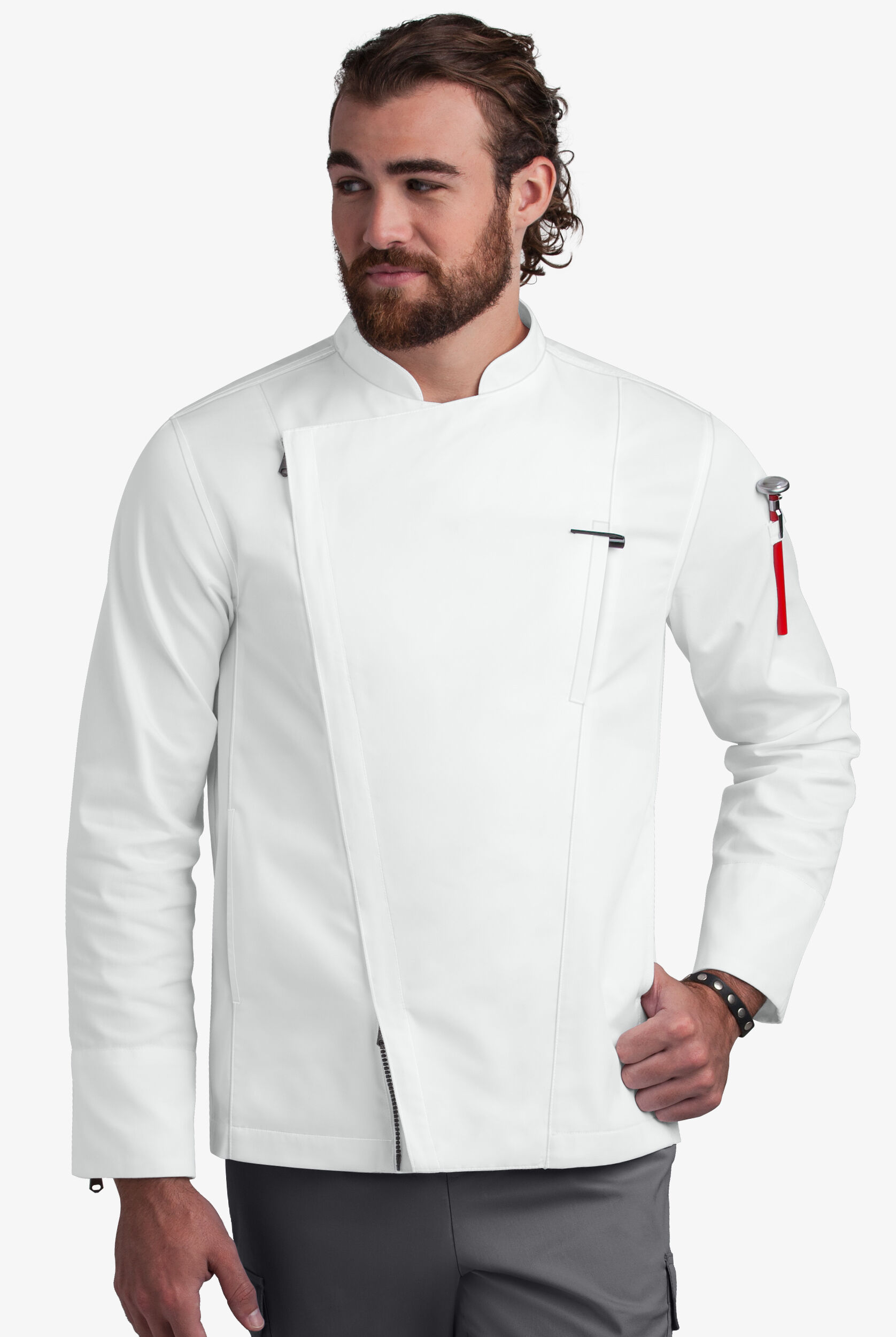 Long Sleeve Motorcycle Zip Front Coat 