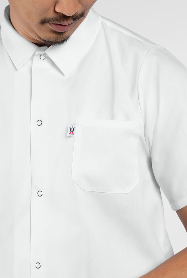 Uncommon Chef Snap Front Utility Cook Shirt - White - 3
