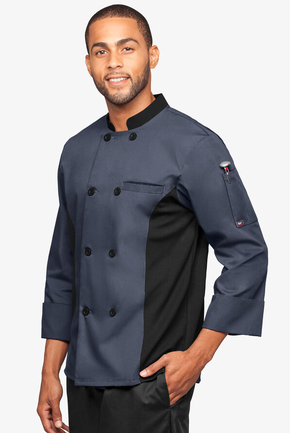 Men's 3/4 Sleeve Double Breasted Coat, Mens Chef Coats