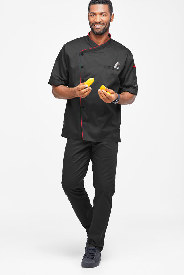 64518 Chef Coat with Color Trim, Chef Color Coats, and Fashion Chef
