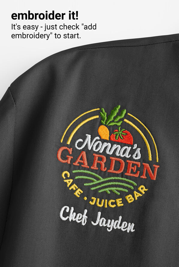 Chef Uniforms Women's 3-Pocket Short Sleeve Executive Chef Coat - Black/True Red - 5