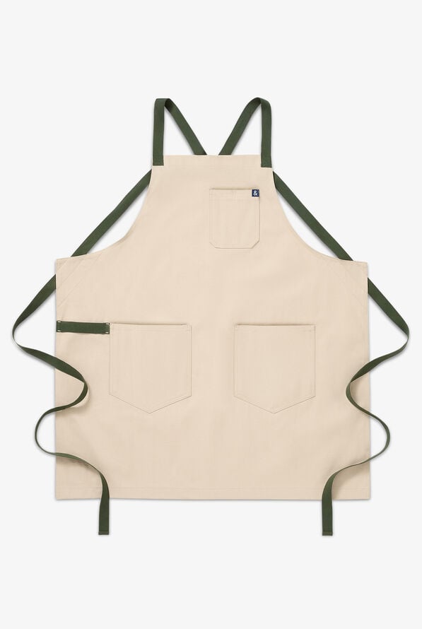 Hedley and Bennett Crossback Unisex Apron - Sage White - 1