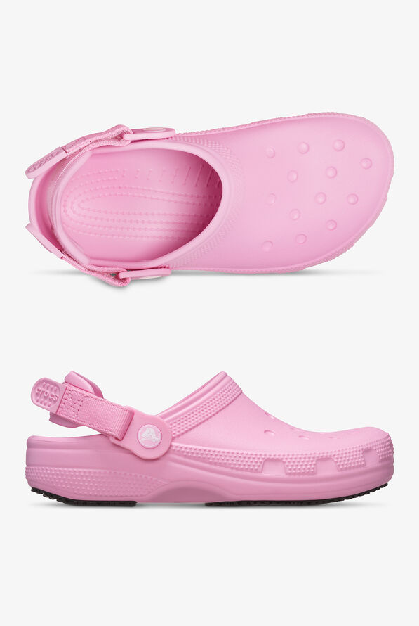 Crocs Unisex Classic Work Pink Tweed Clogs - null - 1
