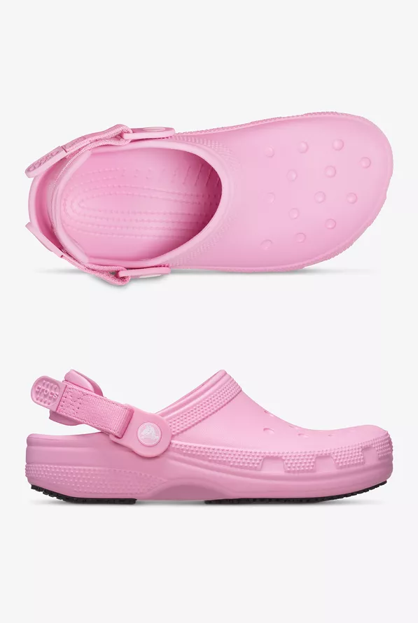 Crocs Unisex Classic Work Pink Tweed Clogs, Nursing Clogs Crocs Unisex Classic Work Pink Tweed Clogs, Nursing Clogs