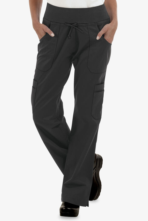 Pantalón de gastronomía CHEF 360 STRETCH estilo yoga con 8 bolsillos para mujer - Black - 1