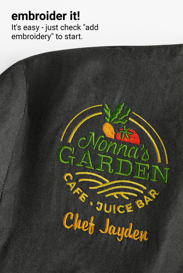 Industry Line Women's 3-Pocket Short Sleeve Chambray w/Tech Mesh Panels Executive Chef Coat - Black - 6