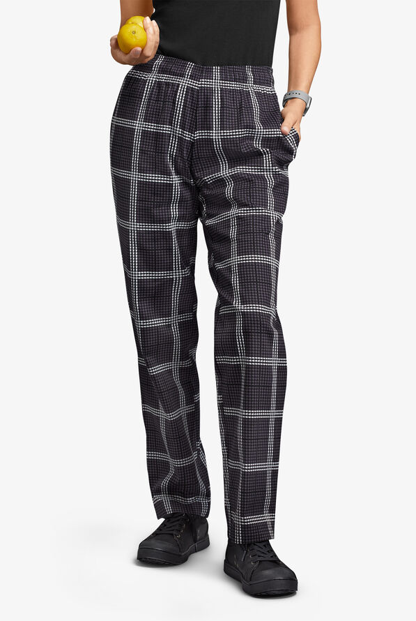 UA CHEF™ Houndstooth Plaid Women's 4-Pocket Printed Chef Pants - null - 1