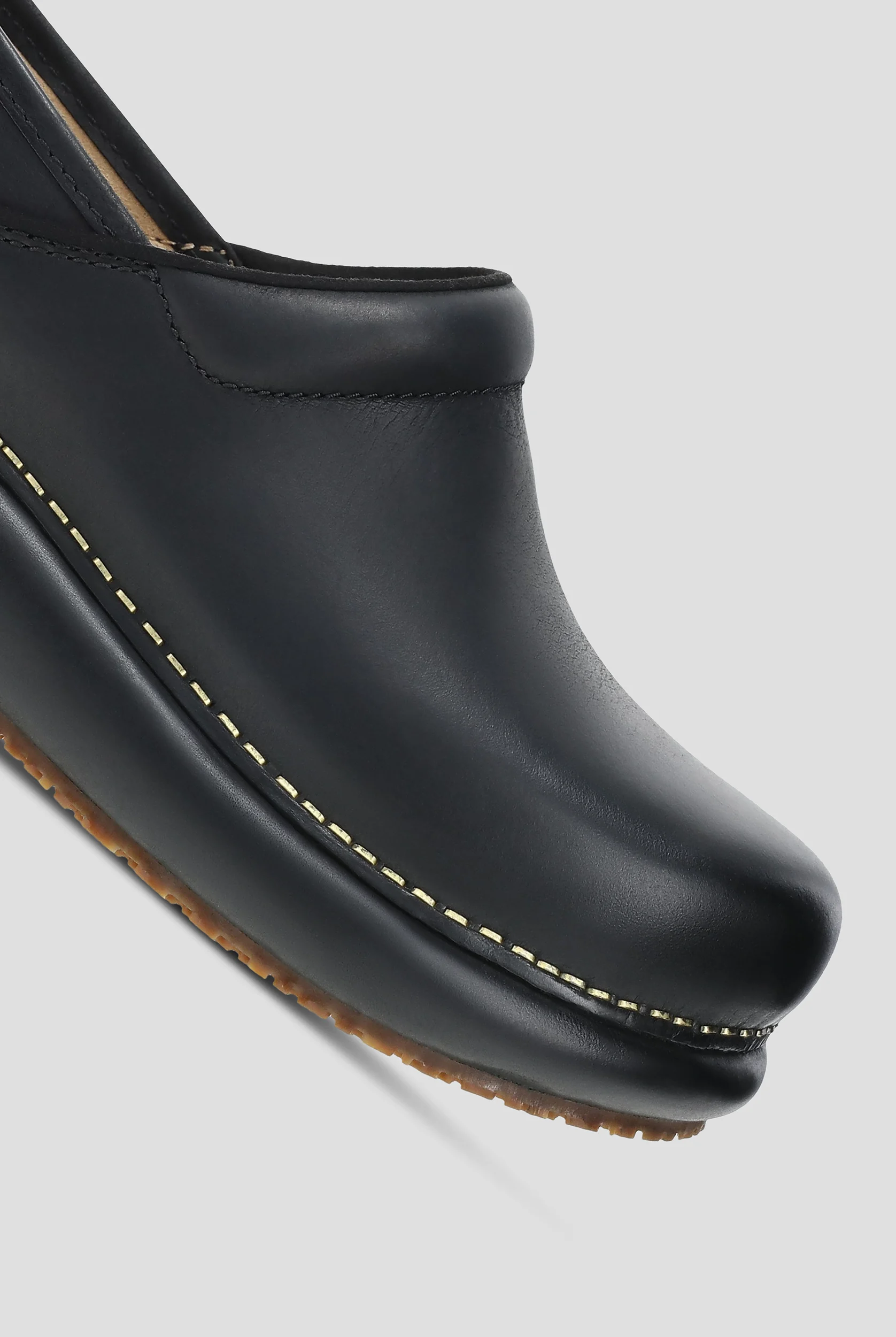 Dansko Women's Platform Pro Cloud Slip-Resistant Black Burnished Nubuck Clogs