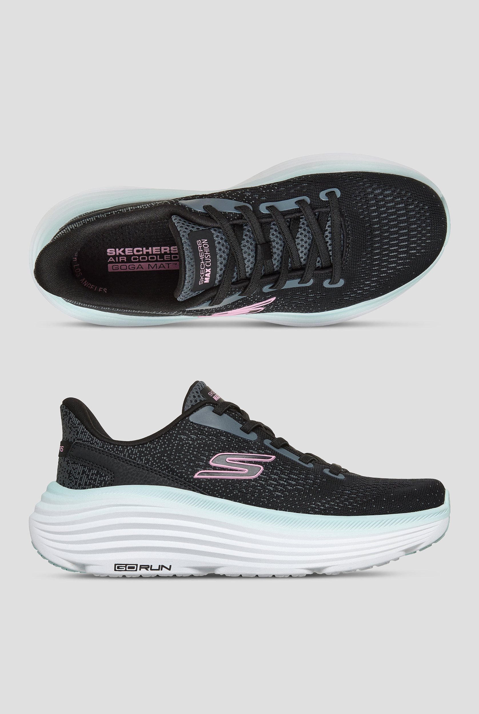 Skechers Performance MAX CUSHIONING ENDEAVOUR - KAUSKA Women's Black Bungee Slip-on Athletic Shoe